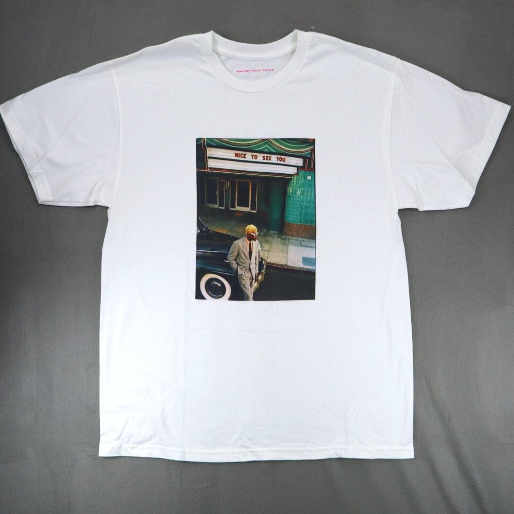 A$AP ASAP NAST x Warby Parker Rare Promo White Tee T-shirt‎ Graphic Hip Hop L/XL